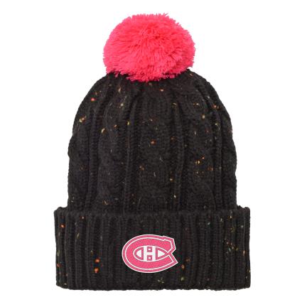 Montreal Canadiens Outerstuff Youth Pink Yarn Cuff Pom Knit Hat