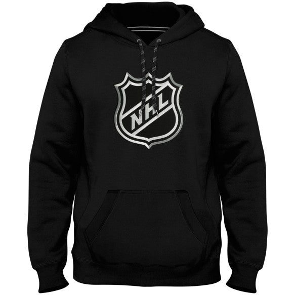 NHL Shield Logo Bulletin Men's Black Express Twill Logo Hoodie