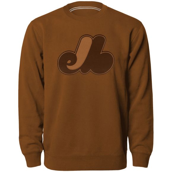 Montreal Expos MLB Bulletin Men's Dune Twill Tonal Logo Express Crew Sweater