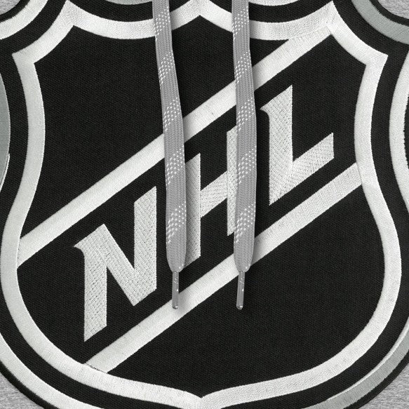 NHL Shield Logo Bulletin Men's Athletic Grey Express Twill Logo Hoodie