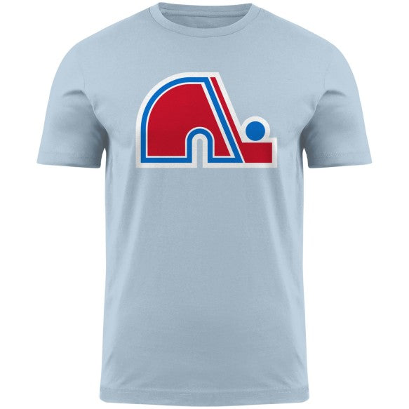 Quebec Nordiques NHL Bulletin Men's Light Blue Primary Logo T-Shirt