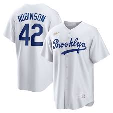 Jackie Robinson Brooklyn Dodgers MLB Nike Maillot blanc réplique de Cooperstown pour hommes