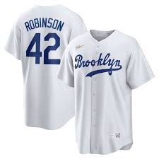 Nike Men's Jackie Robinson Brooklyn Dodgers Light Blue Alternate Cooperstown Collection Team Jersey