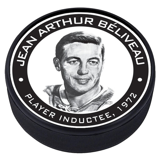 Jean Beliveau Montreal Canadiens NHL Alumni Hockey Hall of Fame Player Induction Hockey Puck