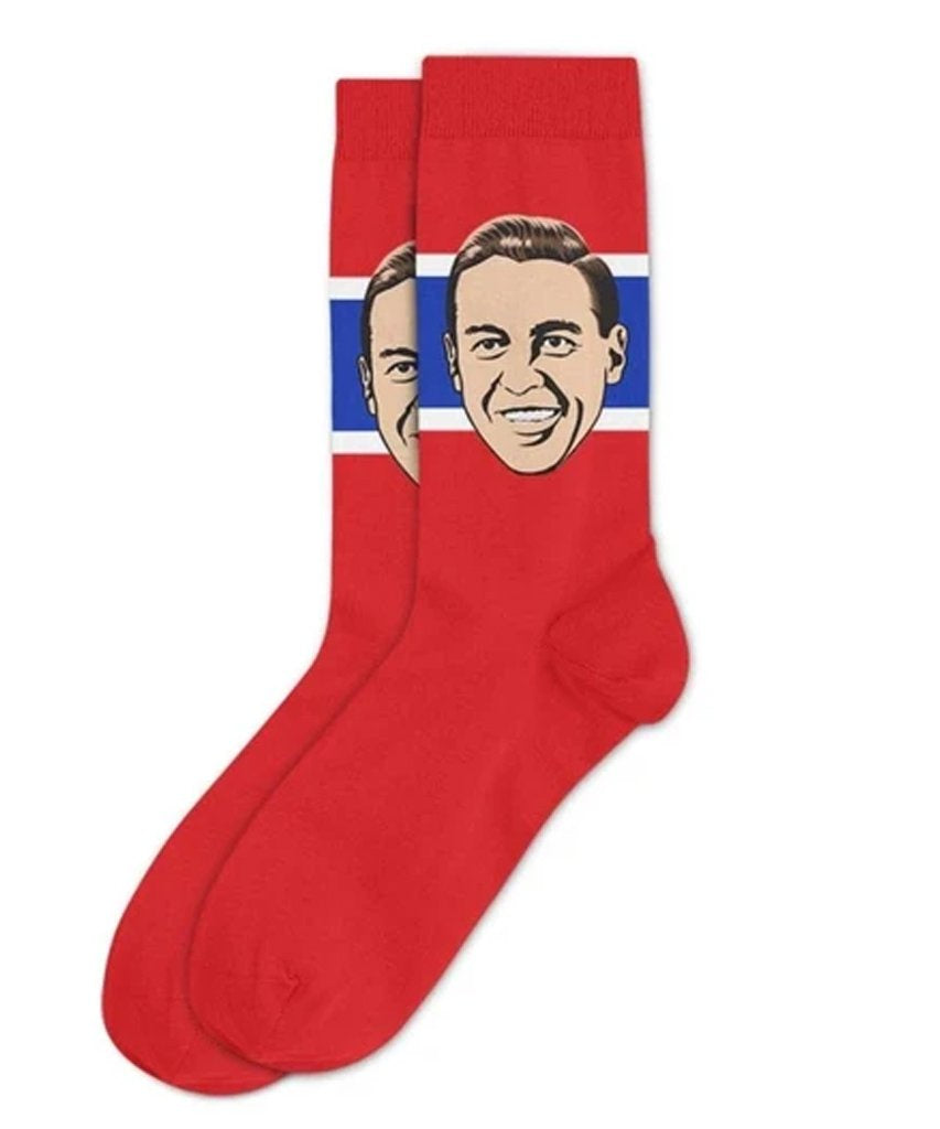 Jean Beliveau Montreal Canadiens NHL Major League Socks Men's Red Alumni Crew Socks