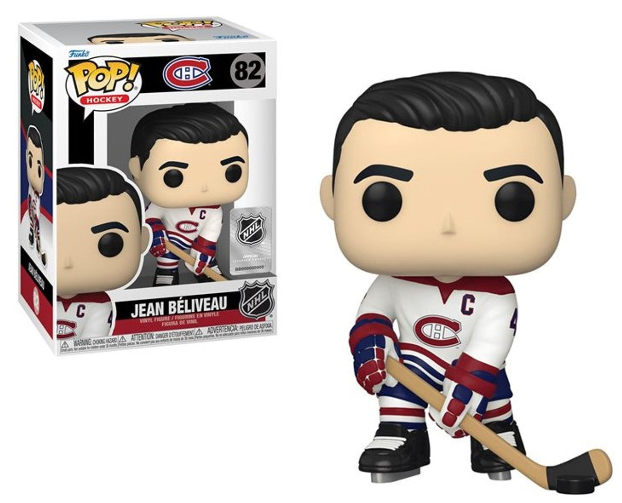 Jean Béliveau Canadiens de Montréal NHL Funko POP Legends Figurine en vinyle