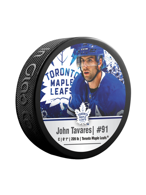 John Tavares Toronto Maple Leafs NHL Inglasco Cube Star Hockey Puck