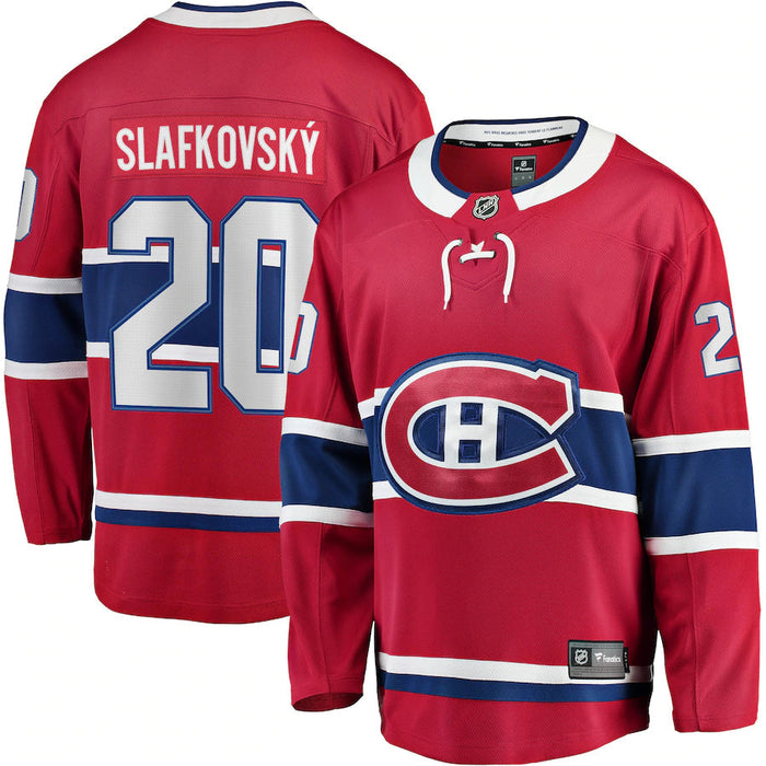 Juraj Slafkovský Montreal Canadiens NHL Fanatics Branded Men's Red Aut —