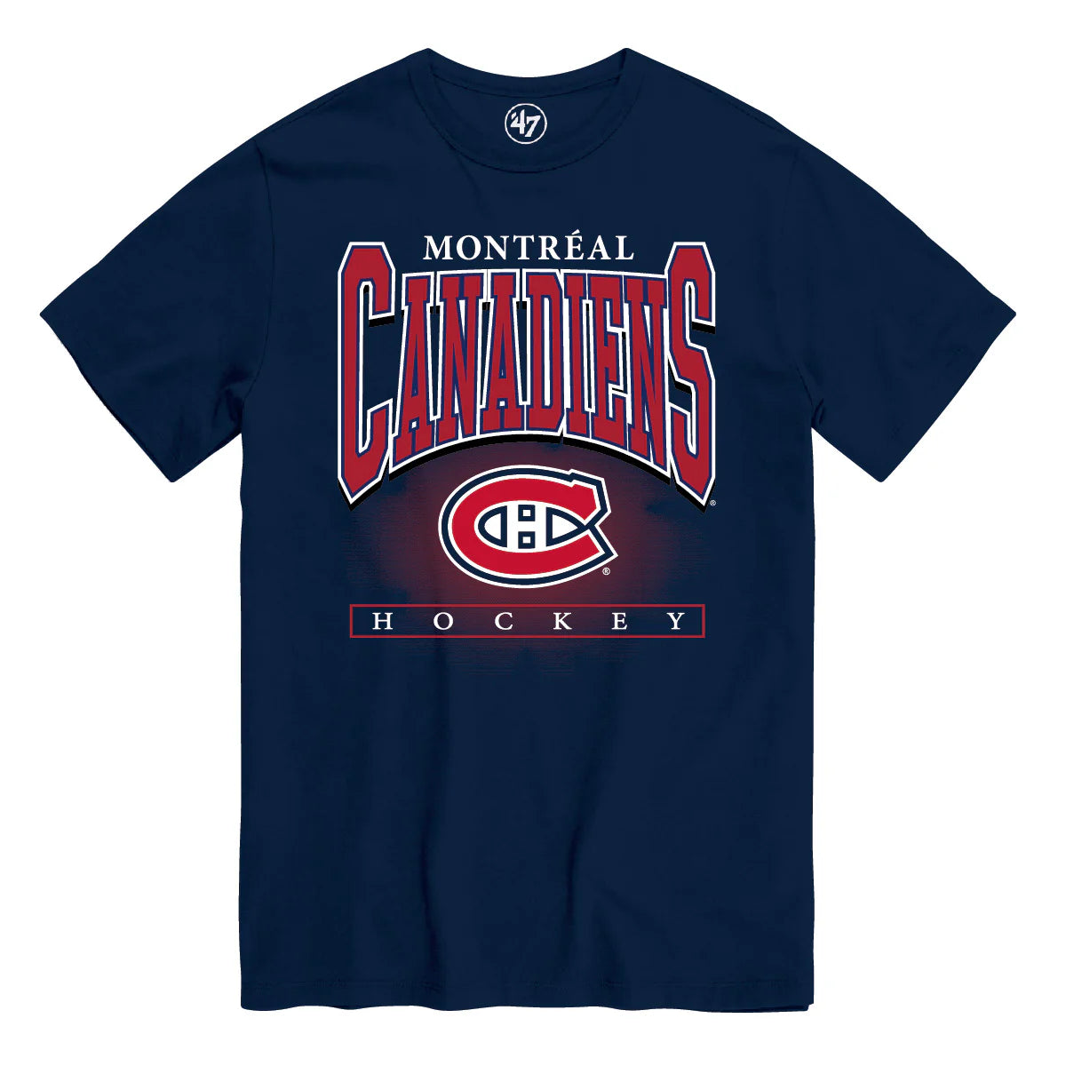 Montreal Canadiens NHL 47 Brand Men's Navy Hot Corner T-Shirt