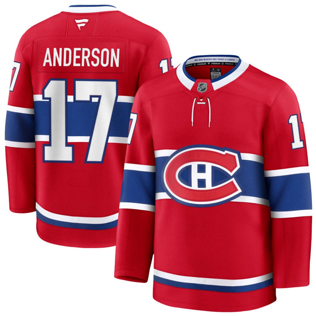 Josh Anderson Montreal Canadiens NHL Fanatics Branded Men's Red Pro-Stitched Premium Jersey