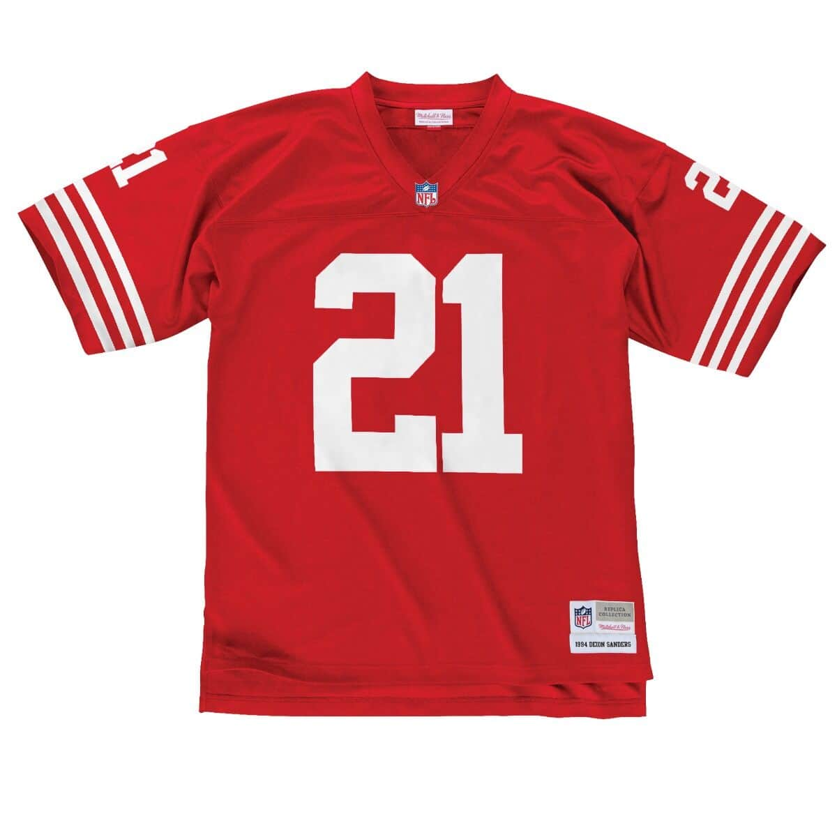 Deion Sanders San Francisco 49ers NFL Mitchell & Ness Men's Scarlet 1994 Legacy Authentic Jersey