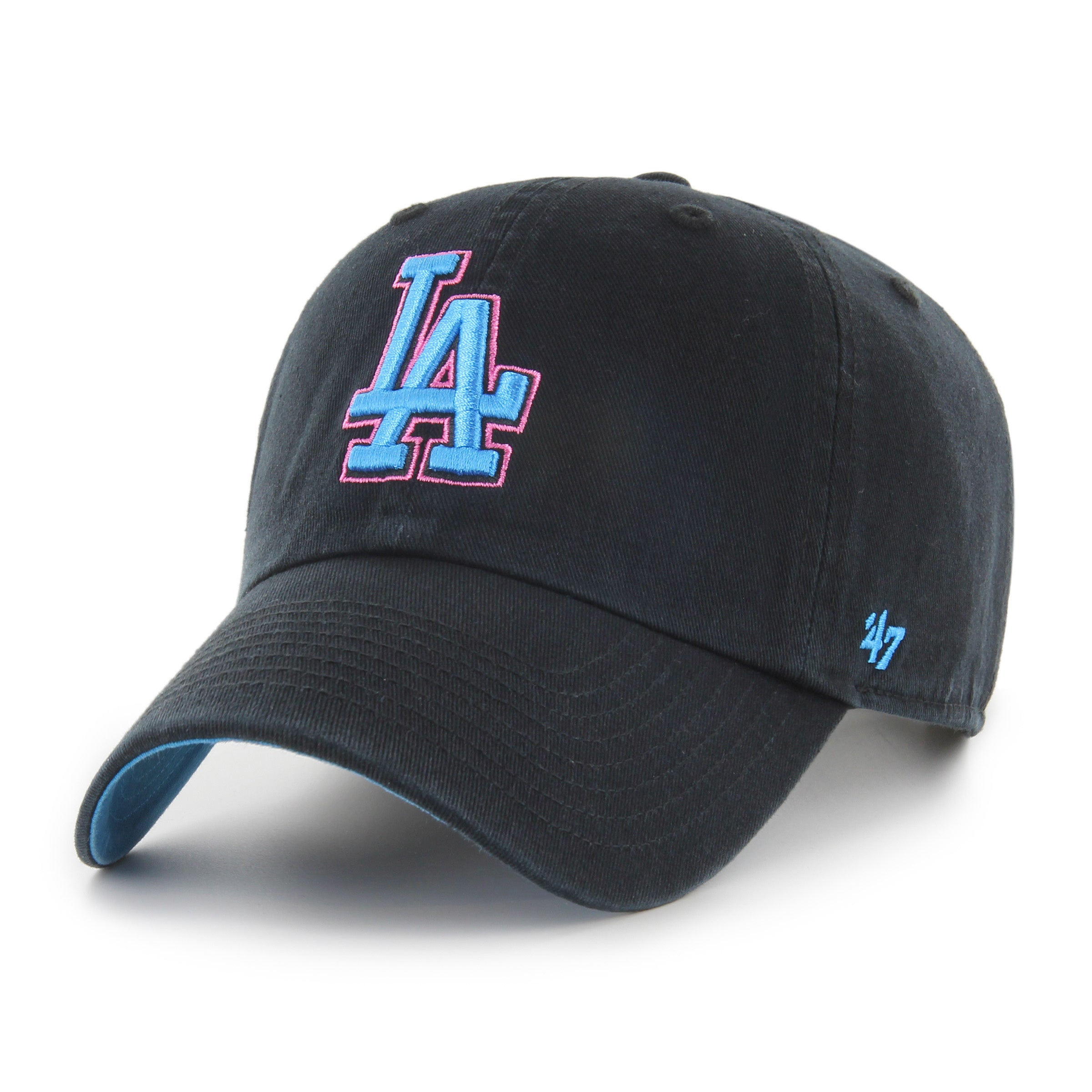 Los Angeles Dodgers MLB 47 Brand Men's Black Ocean Drive Clean Up Adjustable Hat