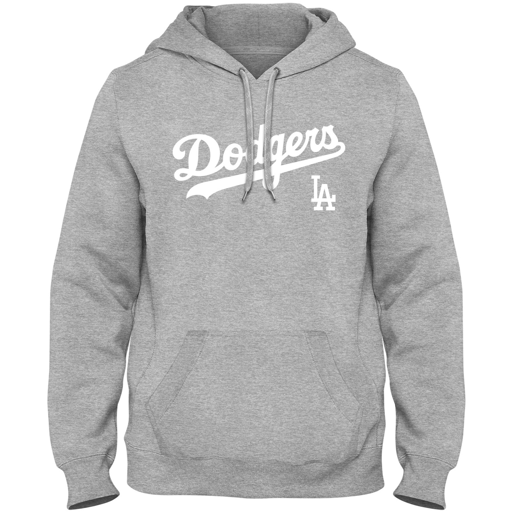 Los Angeles Dodgers MLB Bulletin Men's Athletic Grey Express Home Field Twill Logo Hoodie