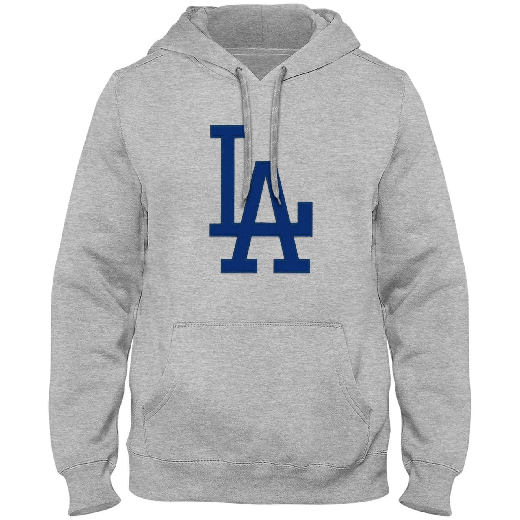 Los Angeles Dodgers MLB Bulletin Men's Athletic Grey Express Twill Logo Hoodie