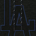Los Angeles Dodgers MLB Bulletin Men's Black Melange Express Black on Black Twill Logo Hoodie