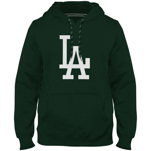 Los Angeles Dodgers MLB Bulletin Men's Forest Green Express Twill Logo Hoodie
