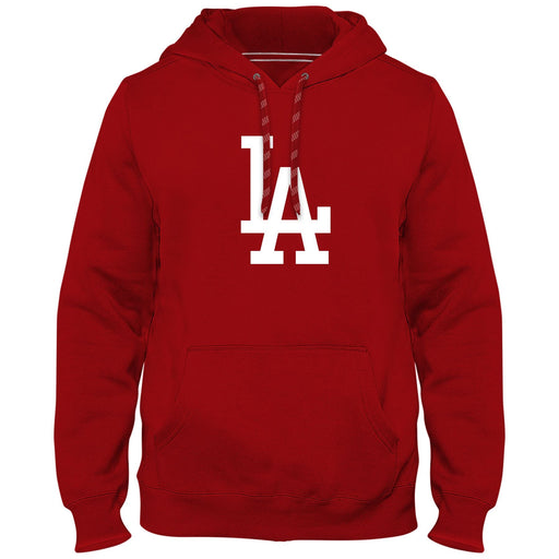 Los Angeles Dodgers MLB Bulletin Men's Red Express Twill Logo Hoodie