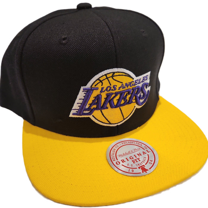 Los Angeles Lakers NBA Mitchell & Ness Men's Black/Gold Two Tone Snapback