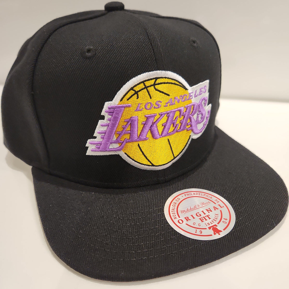 Men's Mitchell & Ness Black Los Angeles Lakers Custom Patch