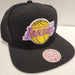 Los Angeles Lakers NBA Mitchell & Ness Men's Black Patch Overload Snapback