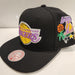 Los Angeles Lakers NBA Mitchell & Ness Men's Black Patch Overload Snapback
