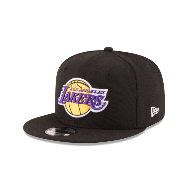 Los Angeles Lakers NBA New Era Men's Black 9Fifty Team Color Snapback