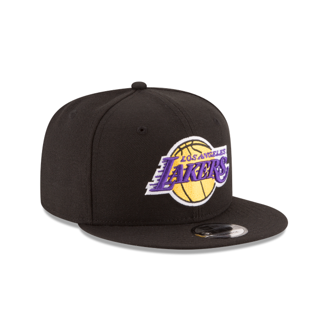 Los Angeles Lakers NBA New Era Men's Black 9Fifty Team Color Snapback