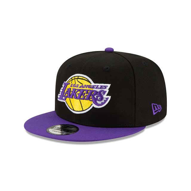 Los Angeles Lakers NBA New Era Men's Black Purple 9Fifty 2 Tone Snapback