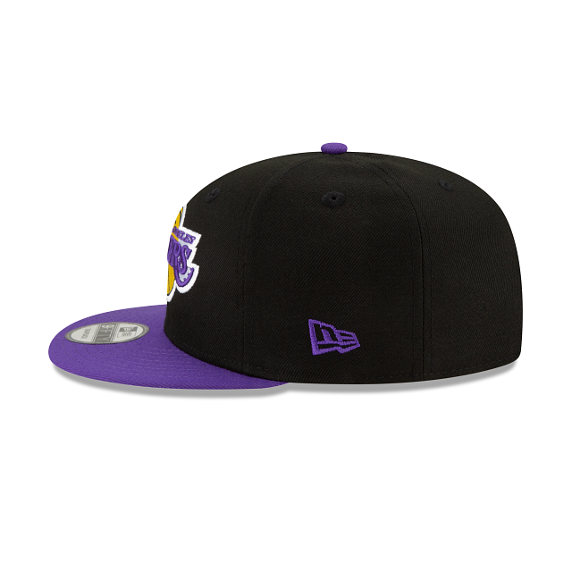 Los Angeles Lakers NBA New Era Men's Black Purple 9Fifty 2 Tone Snapback