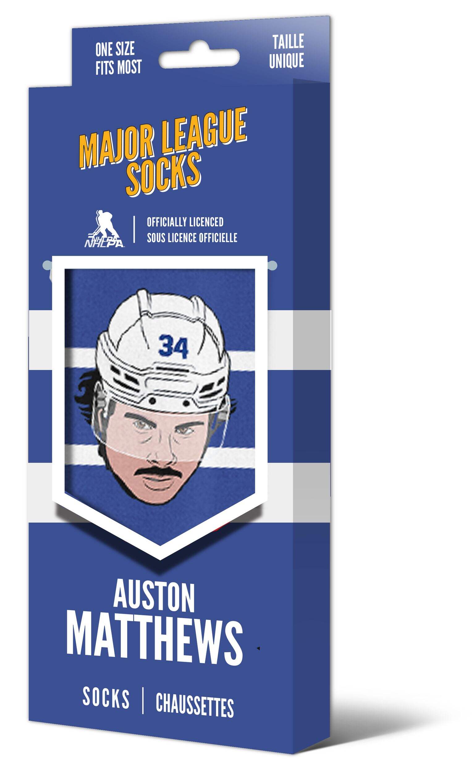 Auston Matthews Maple Leafs de Toronto LNH Major League Socks Chaussettes bleues pour hommes