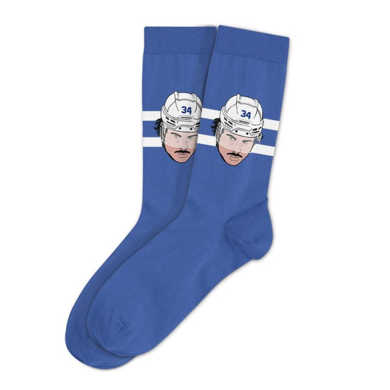 Auston Matthews Toronto Maple Leafs NHL Major League Socks Men's Blue Crew Socks