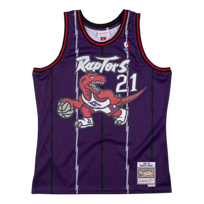 Marcus Camby Toronto Raptors NBA Mitchell & Ness Men's Purple 1998-99 Hardwood Classics Swingman Jersey