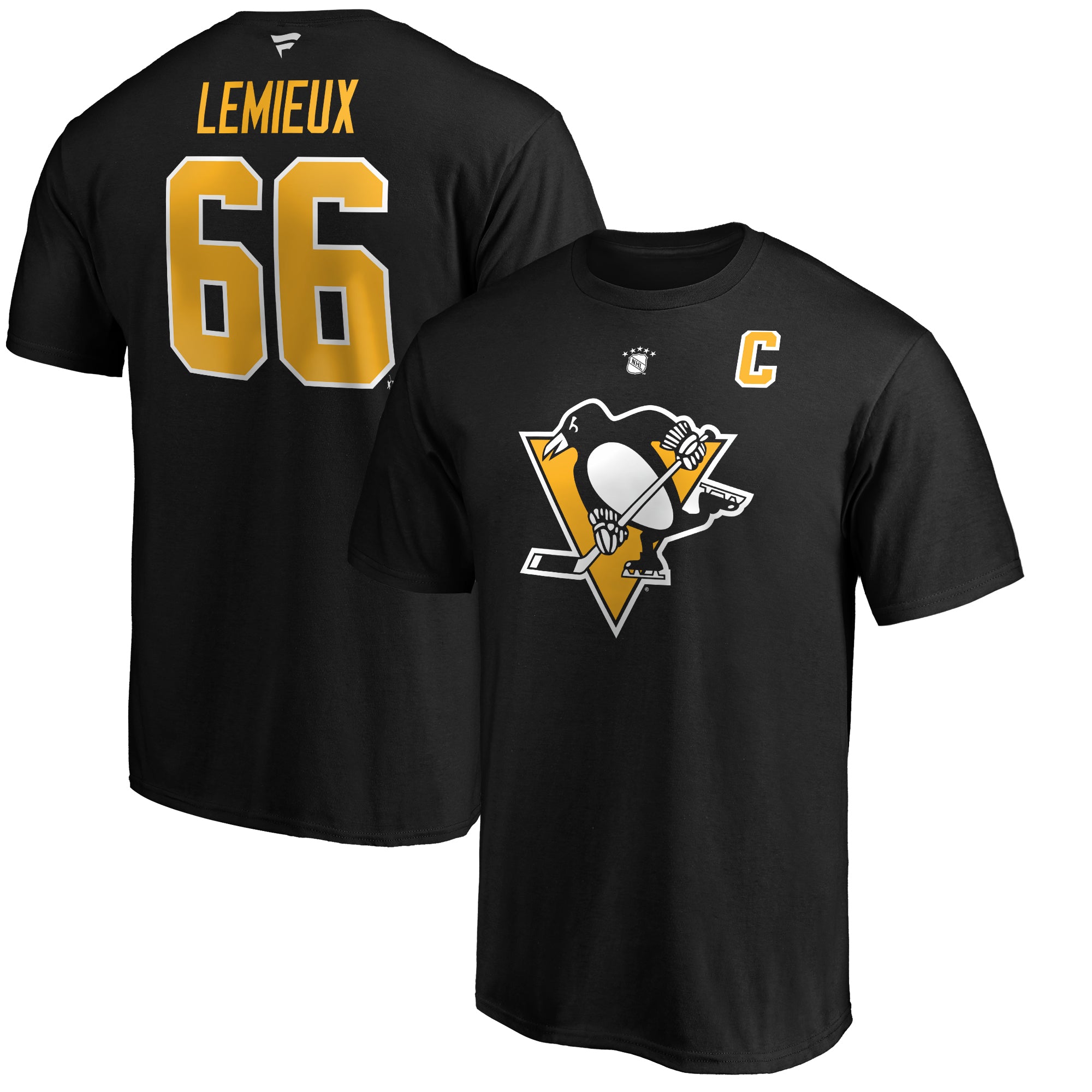 Mario Lemieux Pittsburgh Penguins NHL Fanatics Branded Men's Black Alumni Authentic T-Shirt