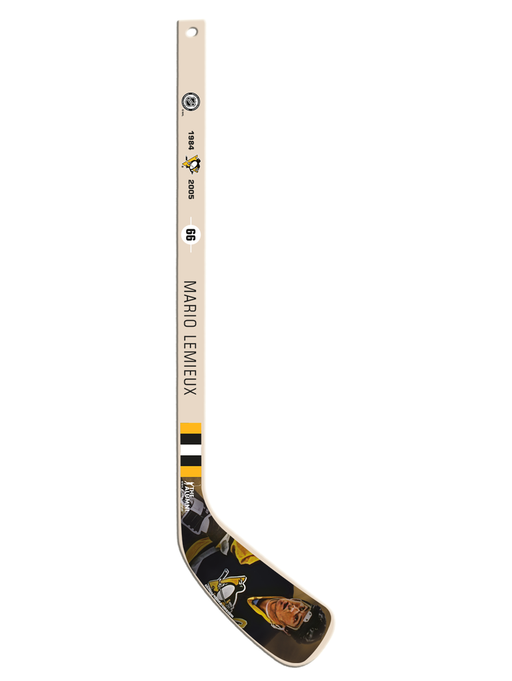 Mario Lemieux Pittsburgh Penguins NHL Inglasco Alumni Mini Wooden Stick