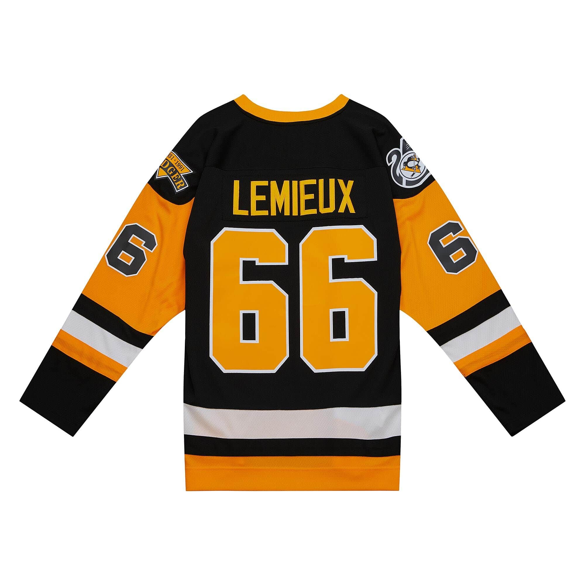 Mario Lemieux Pittsburgh Penguins NHL Mitchell & Ness Men's Black 1991 Blue Line Authentic Jersey