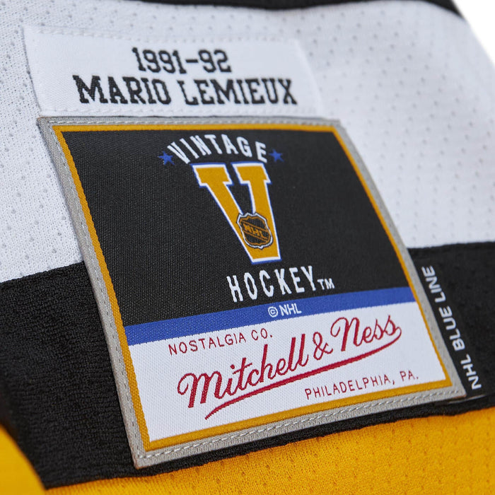 Mario Lemieux Pittsburgh Penguins NHL Mitchell & Ness Men's Black 1991 Blue Line Authentic Jersey