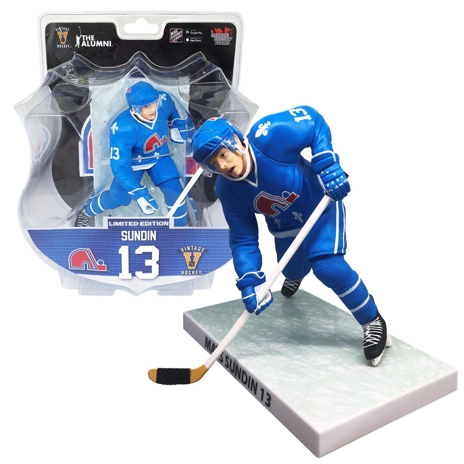 Mats Sundin Quebec Nordiques NHL Imports Dragon 6" Action Figure