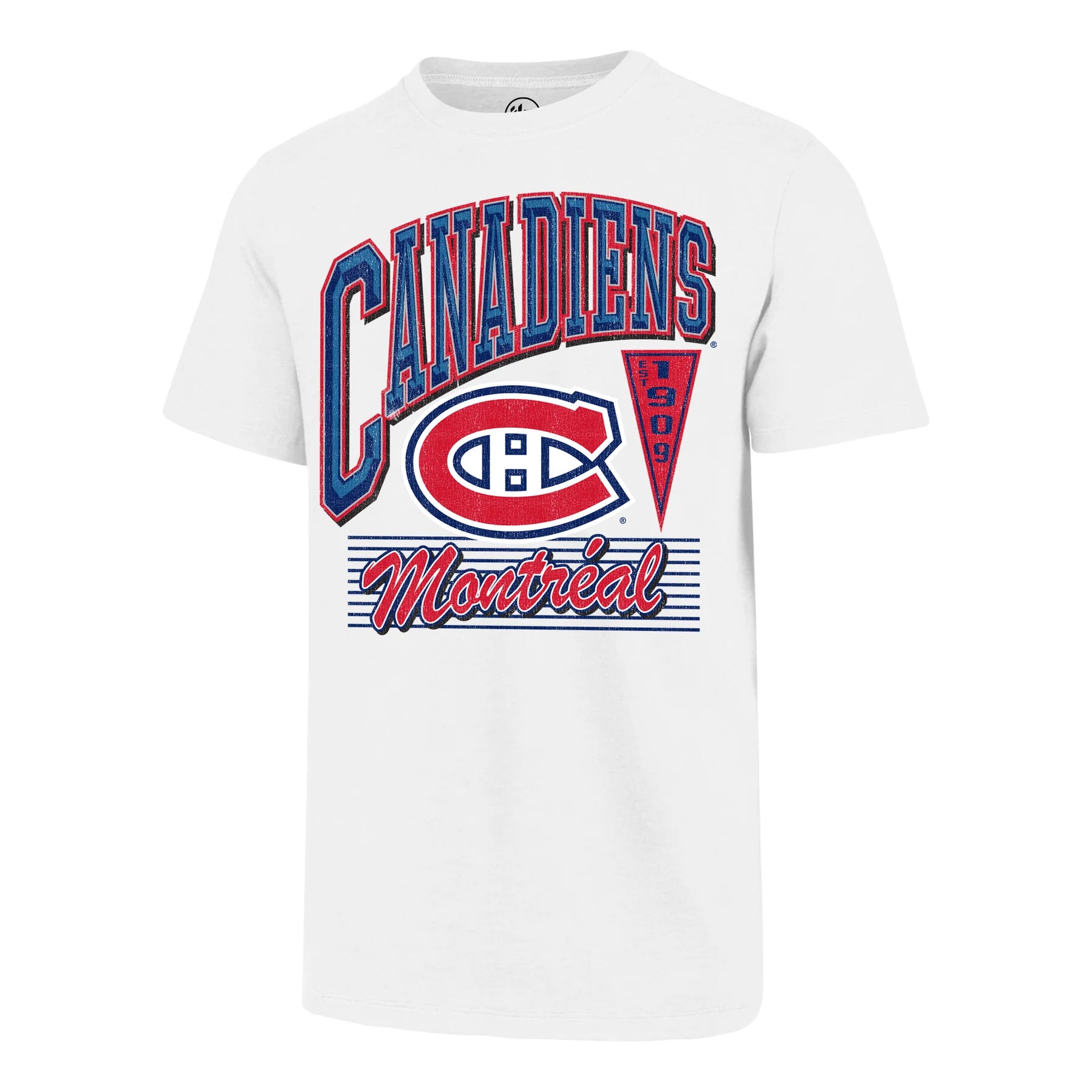 T-shirt blanc pour homme des Canadiens de Montréal MLB 47 Brand Campus