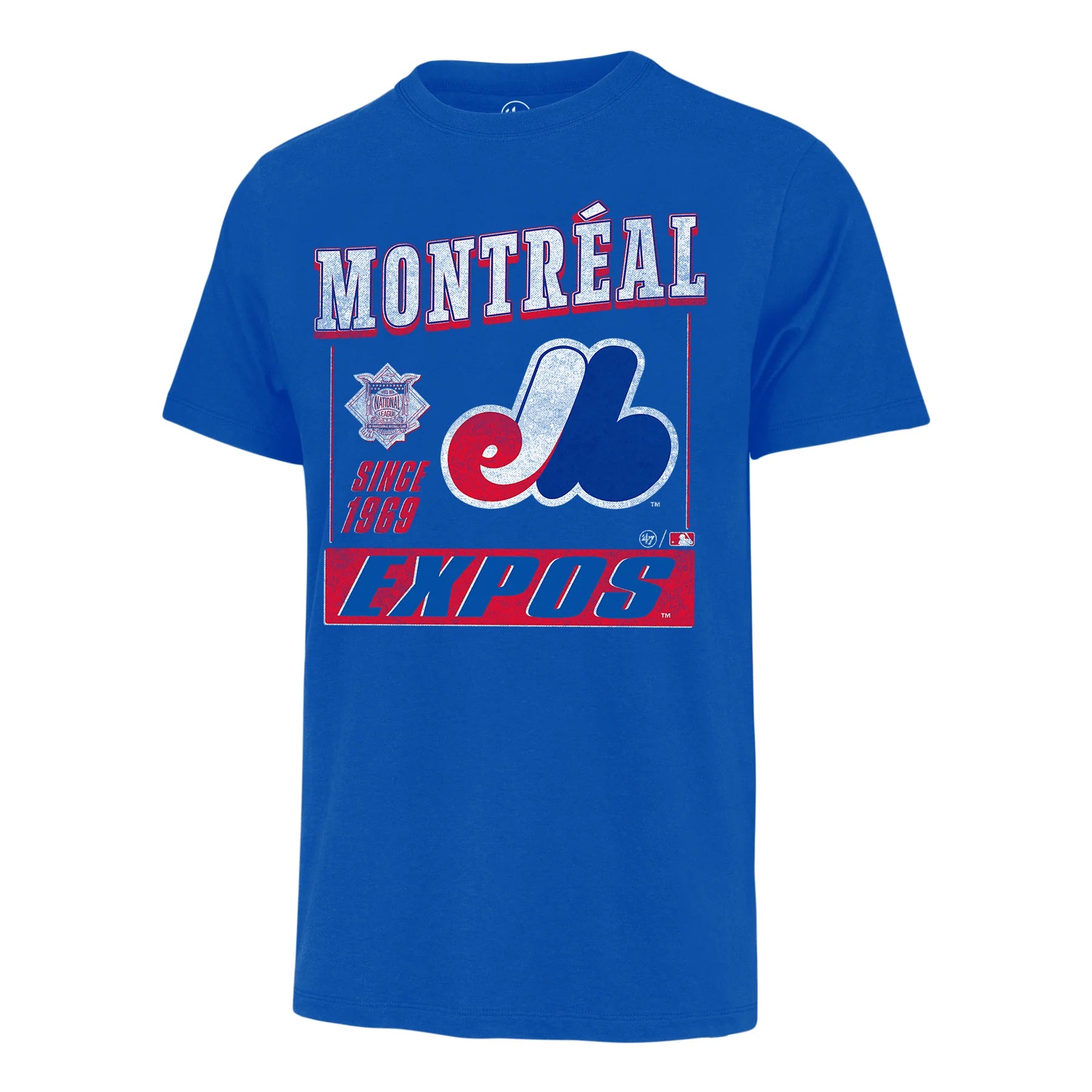 T-shirt Royal Outlast pour homme de la marque MLB 47 Brand Expos de Montréal