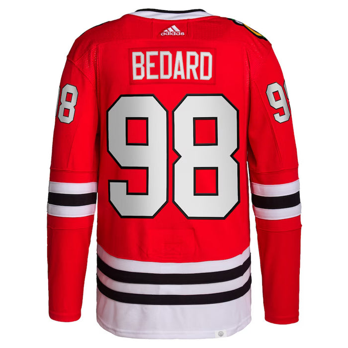 Connor Bedard Chicago Blackhawks NHL Adidas Men's Red Primegreen Authentic Pro Stitched Jersey
