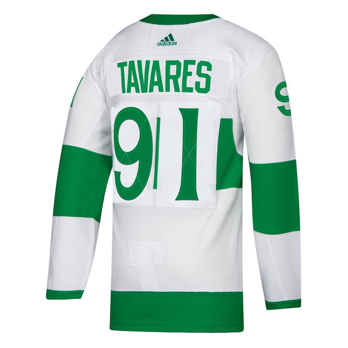 John Tavares Toronto Maple Leafs St Pats NHL Adidas Men's White Primegreen Authentic Pro Jersey