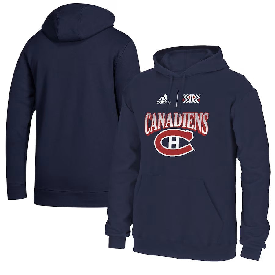 Montreal Canadiens NHL Adidas Men's Navy Reverse Retro 2.0 Lifestyle Pullover Hoodie