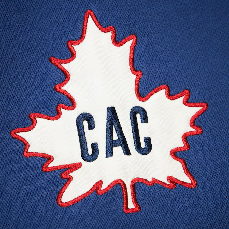 Montreal Canadiens NHL Mitchell & Ness Men's Royal Heritage Lace Up Crew Sweater