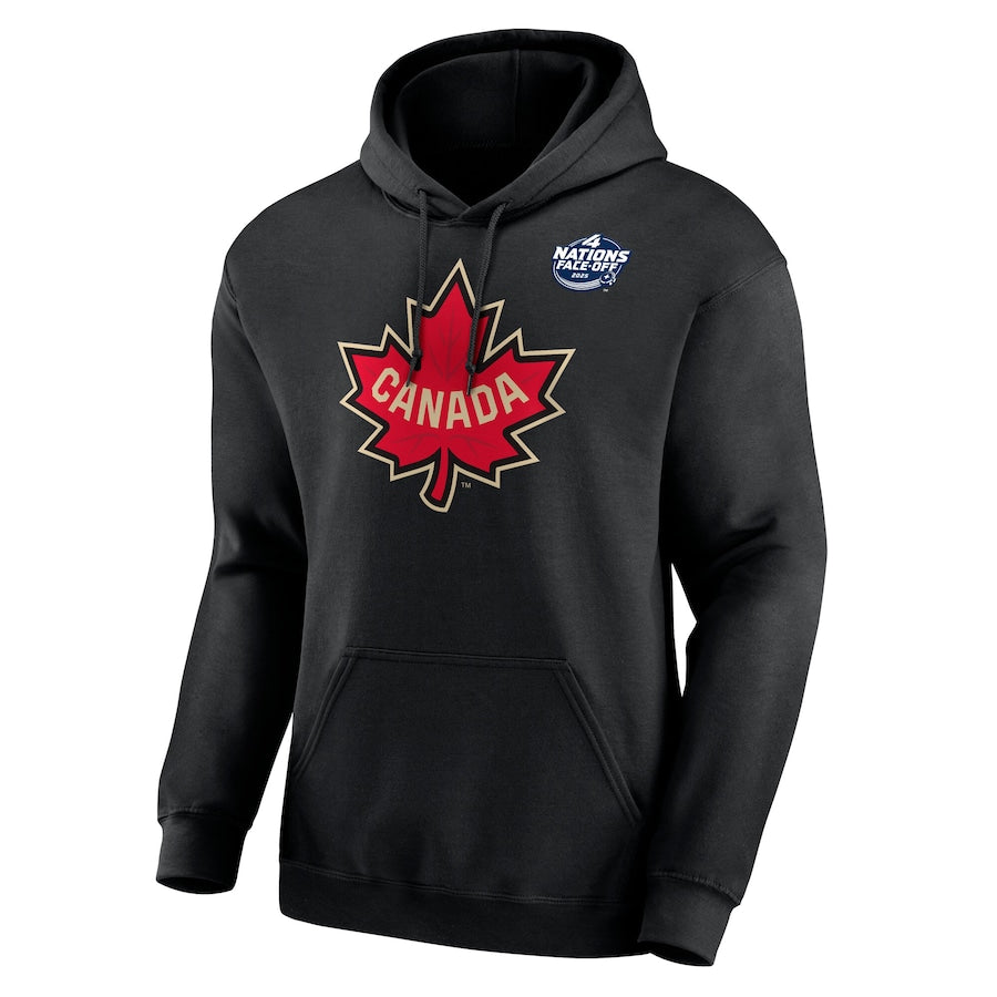 Sweat à capuche noir pour homme de marque Canada NHL 4 Nations Face-Off Fanatics