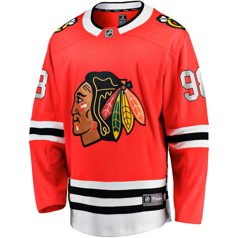 Connor Bedard Chicago Blackhawks NHL Fanatics Branded Maillot Breakaway rouge pour hommes