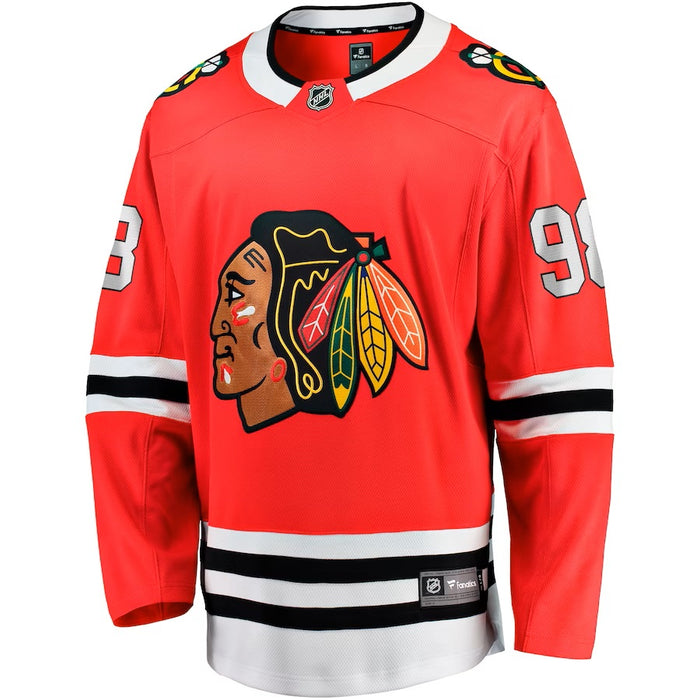Connor Bedard Chicago Blackhawks NHL Fanatics Branded Men's Red Breakaway Jersey