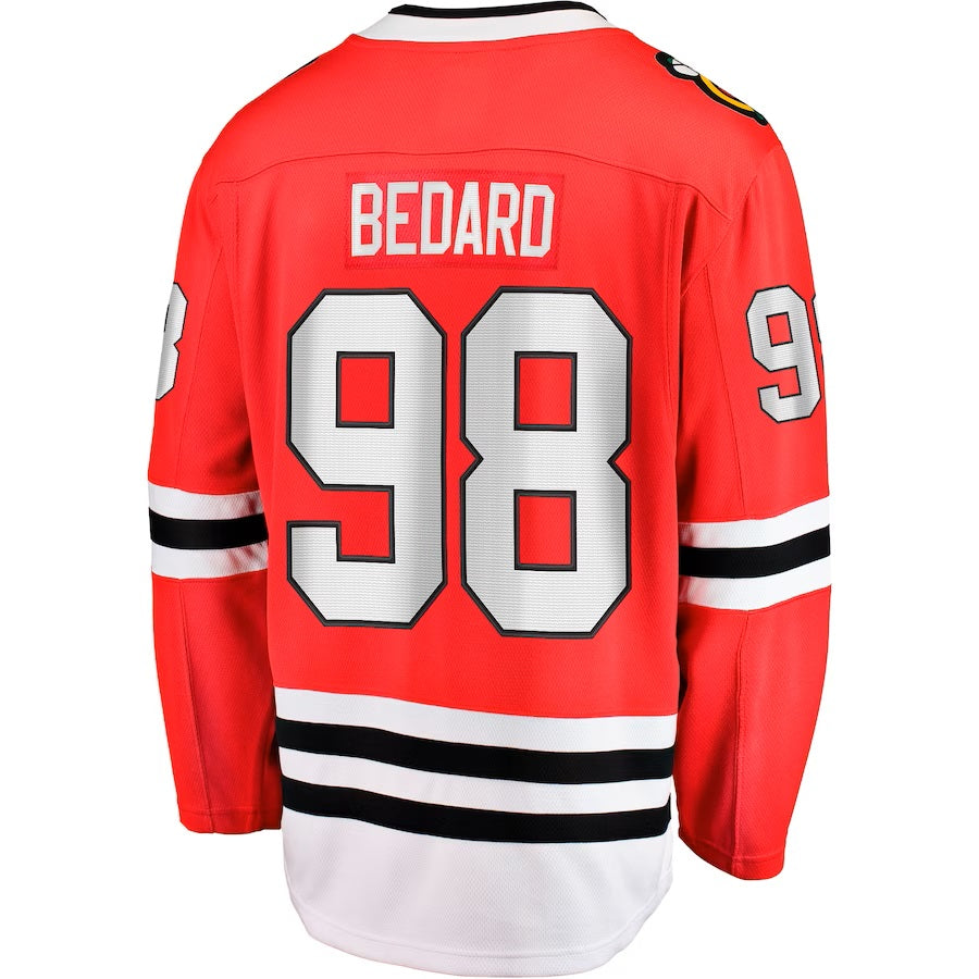 Connor Bedard Chicago Blackhawks NHL Fanatics Branded Maillot Breakaway rouge pour hommes