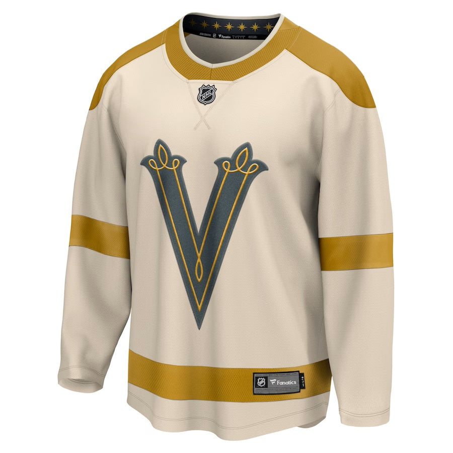 Las Vegas Golden Knights NHL Fanatics Branded Men's Cream 2024 Winter Classic Breakaway Jersey