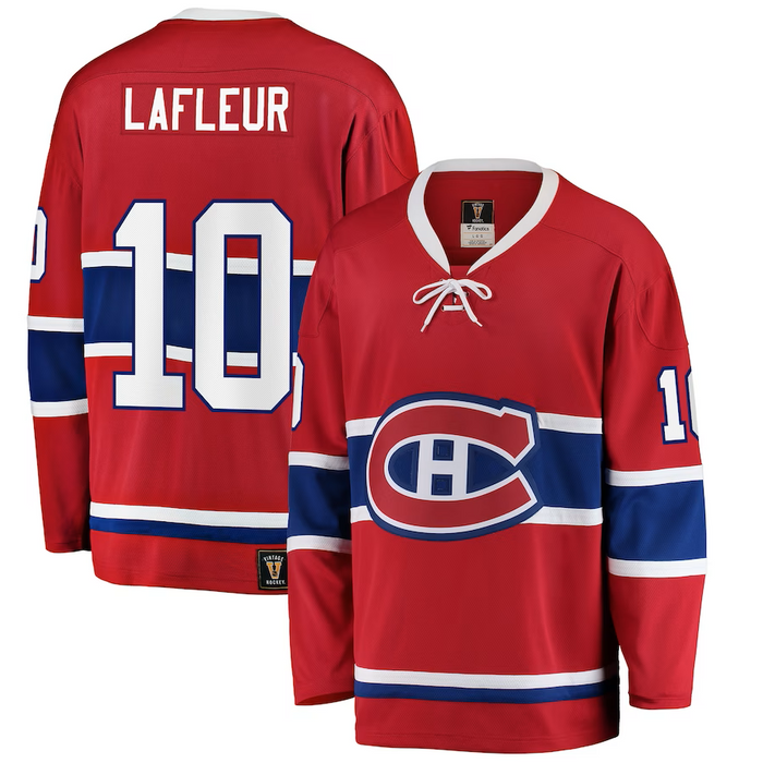 Guy Lafleur Montreal Canadiens NHL Fanatics Branded Men's Red Premier Vintage Breakaway Jersey