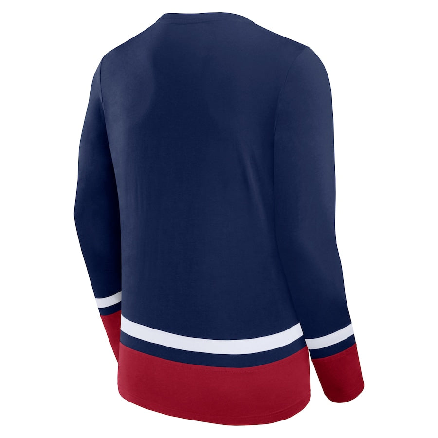 Montreal Canadiens NHL Fanatics Branded Men's Navy Fashion Long-sleeve Shirt